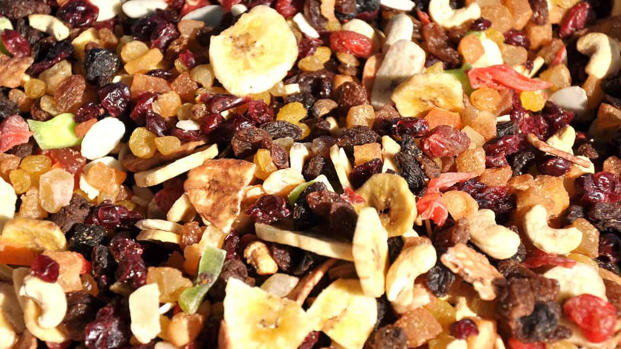 fresh and dried fruit