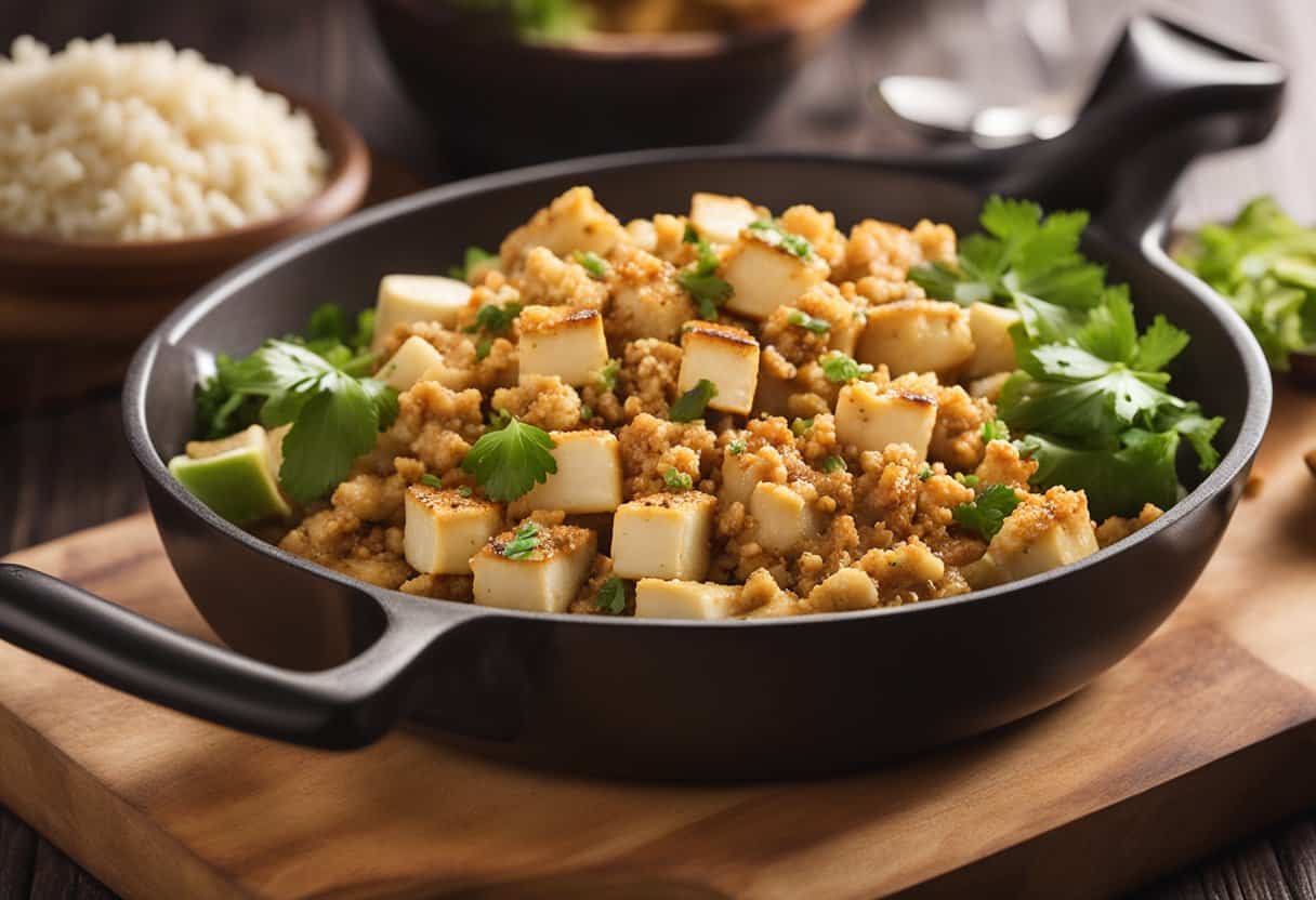 vegan sloppy joe in skillet