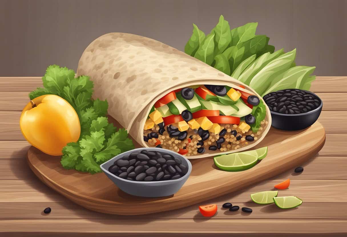 Quinoa and Black Bean Wrap