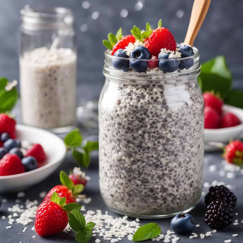 chia pudding with fruit