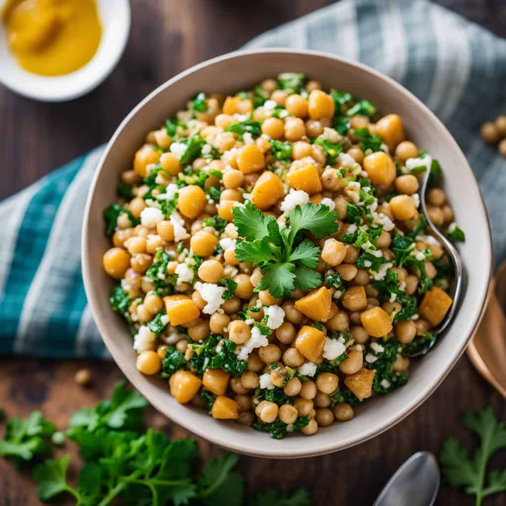 colorful Farro Bowl with Chickpeas and Cauliflower Tabbouleh Trader Joes